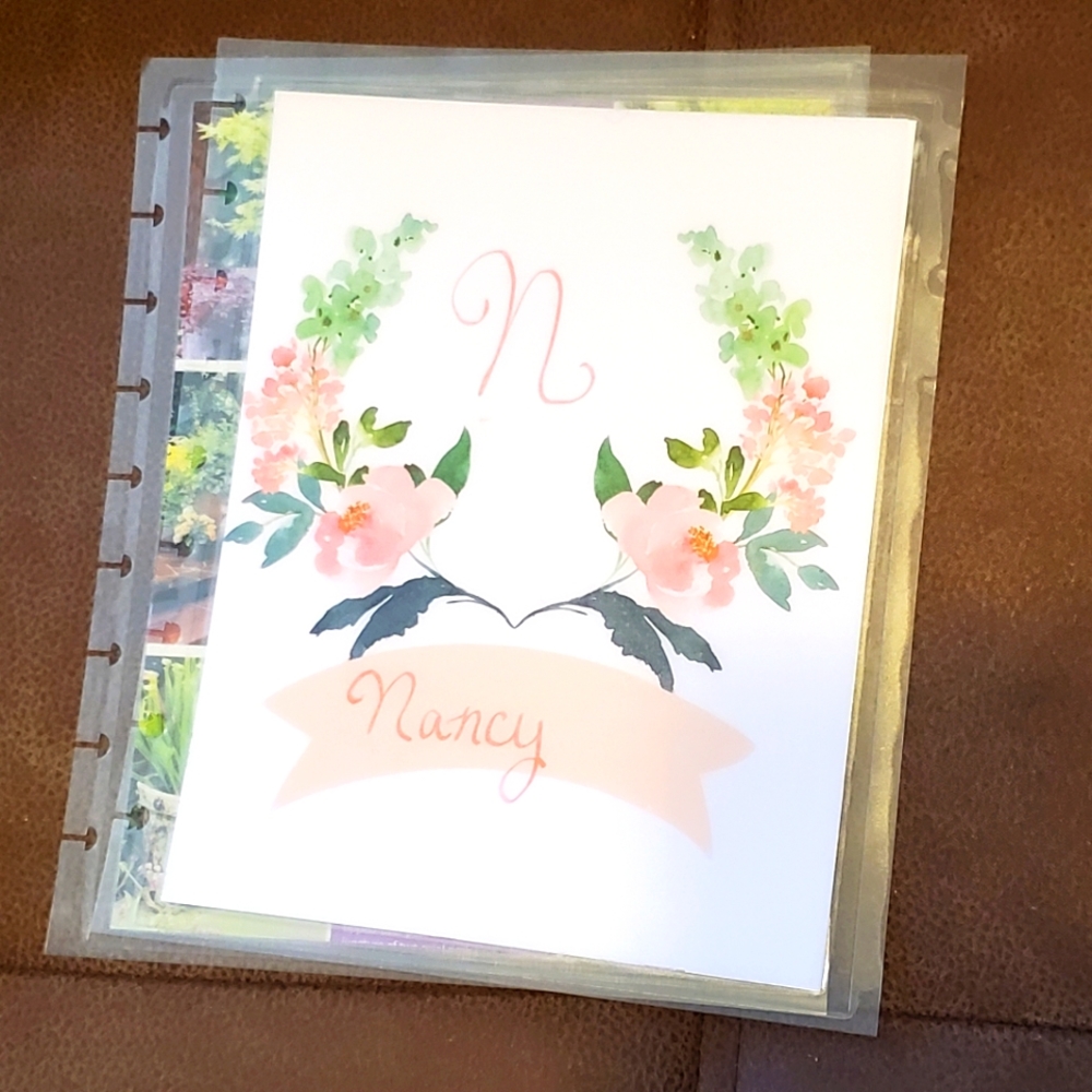 Homemade cover for your Classic size Disc Bound Planner Nancy